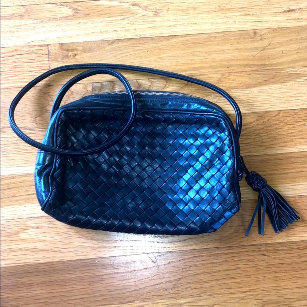 Vintage Bottega Veneta Shoulder Bag Dark Navy